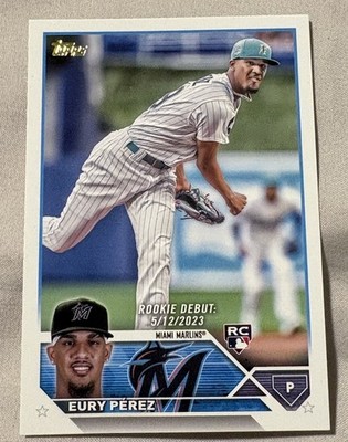 2023 Topps Update Series - Rookie Debut Eury Perez #US317 (RC) Golden Mirror SSP