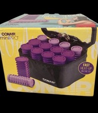 Conair miniPRO Ceramic Hot Rollers 12 Fast Heat-Up 1in 3/4in Purple