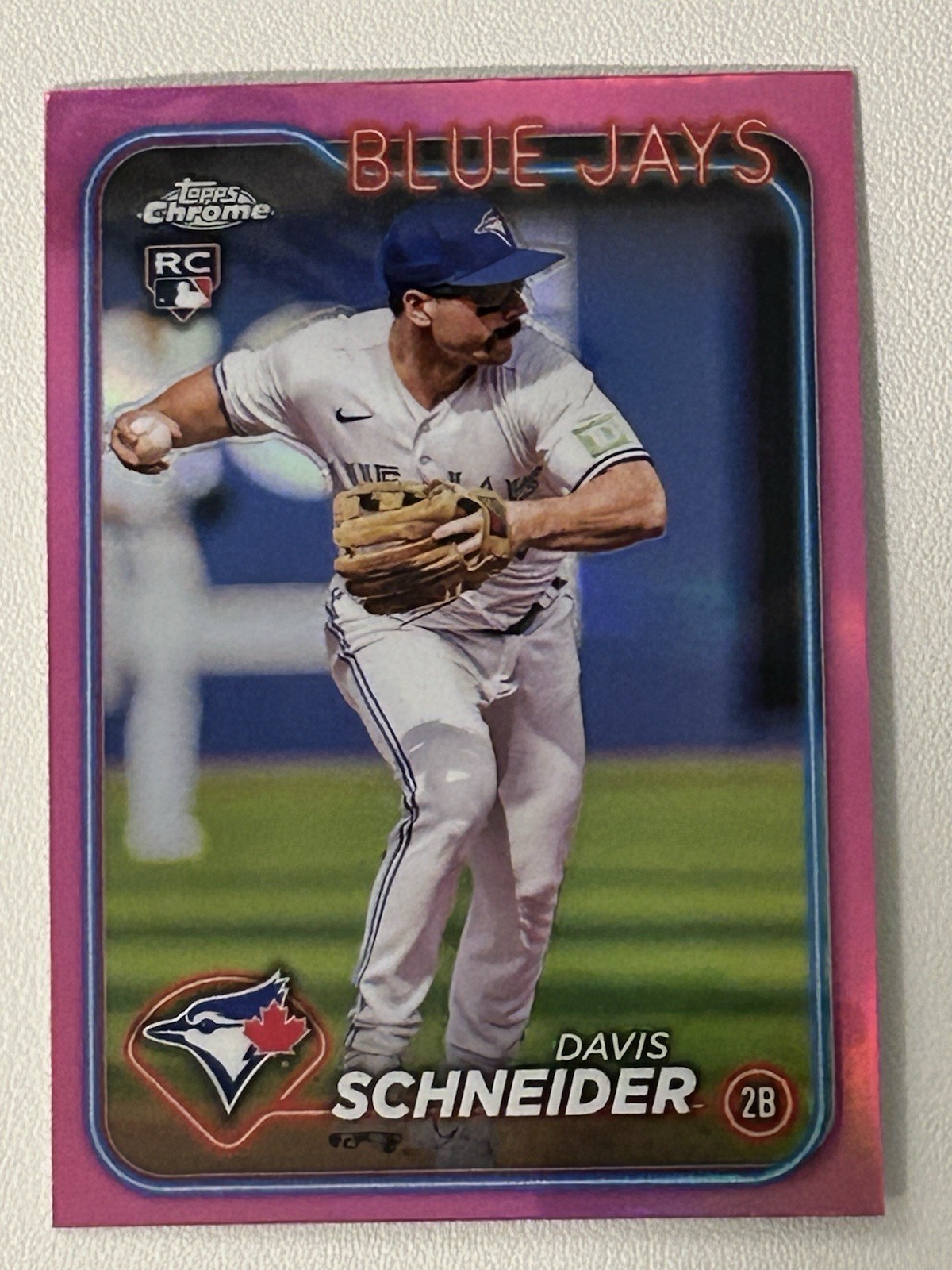 2024 Topps Chrome - Davis Schneider #290 Pink Refractor (RC)