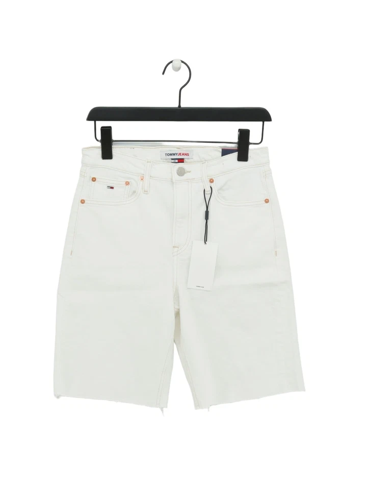 Tommy Jeans Women's Shorts W 28 in White Cotton with Elastane Mom New with tags