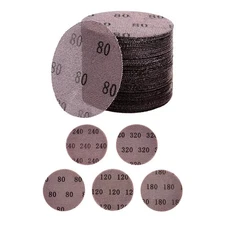 50PCS 5" Sanding Discs - Mesh Abrasive Grit 80 120 240 320 for Wood/Metal
