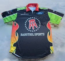 Barstool Sports Racing Jersey Shirt XL Unleash The Dragon 1/4 Zip Simpson