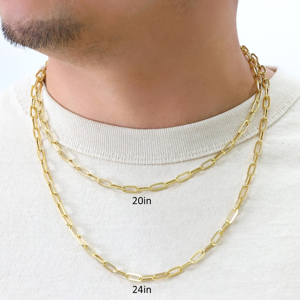 Collana oro giallo Round Rolo Link k 14, 2,3 mm