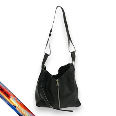 LOEWE Hamock Medium Crossbody Bag Calf Leather Black Ladies