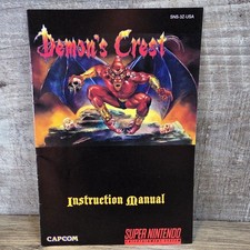 SNES Super Nintendo Demons Crest Instruction ...