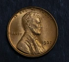 1937 Lincoln Wheat Cent Gem BU Some Light Brown  Lot 4500