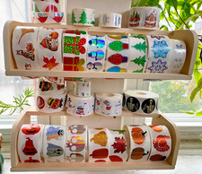 Retro Holiday Stickers Off The Roll: Easter, Christmas, Halloween : You Choose 