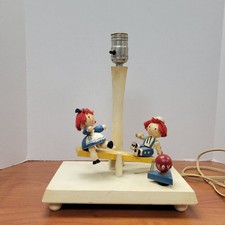 Young Designs Vintage Raggedy Ann  Andy musical desk lamp