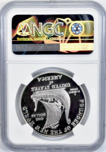 2000 LEIF ERICSON Silver Dollar PF70 NGC💥FLAWLESS QUALITY💥 - Picture 2 of 5