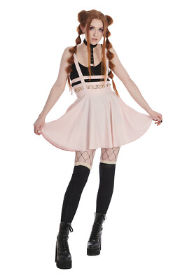 Rosa Gothic Emo Rockabilly Hosenträger Strapsträger Lolita Rock BANNED Apparel