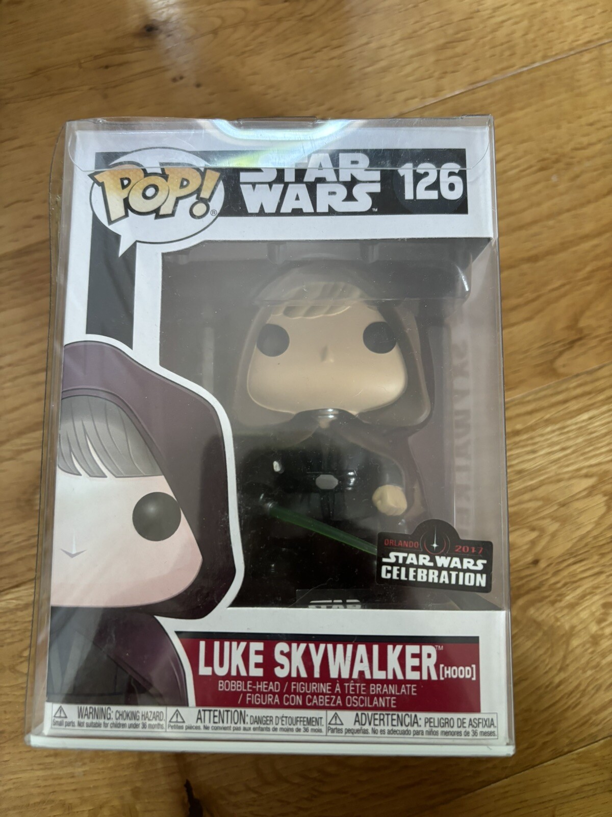 Funko Pop! Star Wars #126 Luke Skywalker encapuchado 2017 celebración de Star Wars