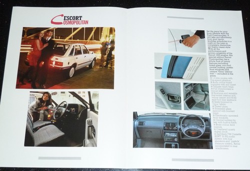 FORD ESCORT COSMOPOLITAN BROCHURE JULY 1988 (ENGLISH TEXT/UK) RARE. EXC - Picture 2 of 6