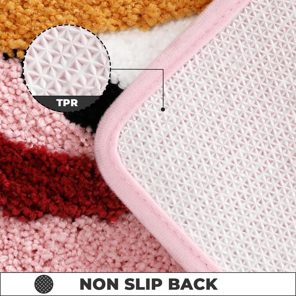 Ultra Absorbent Bath Mat Non Slip and Machine Wash Bathroom Rug Thick
