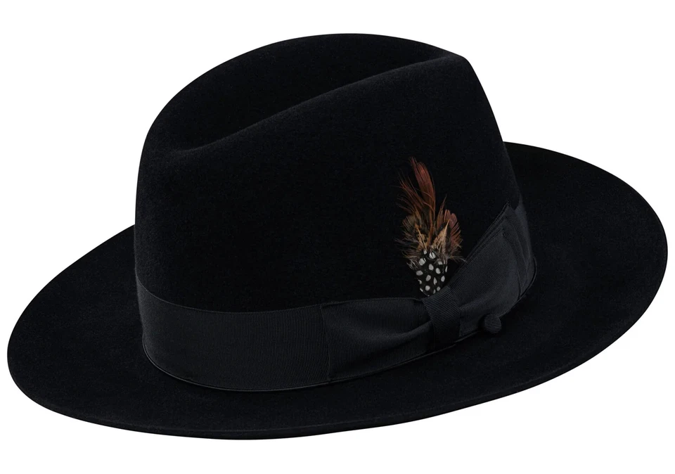SELENTINO GIN0 7 FUR FELT FEDORA SUEDE DRESS HAT 7 COLOR'S 6 7/8 - 7 3/4 - Image 4 of 4
