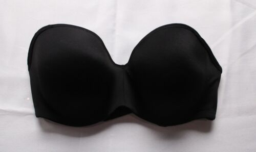 Bali Women's Solid Smoothing No Slip Strapless Bra EJ3 Black Size 38C NWT