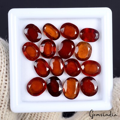 Natural 43.70 Ct Oval Cut Gomed/Garnet High Quality Hessonite Loose Gemstone Lot