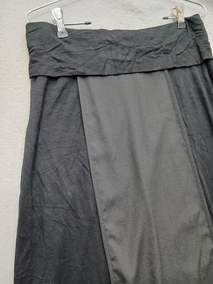 Michael Kors Womens Maxi Skirt M Black Gray Color Block Stretch Casual - Image 4 of 4