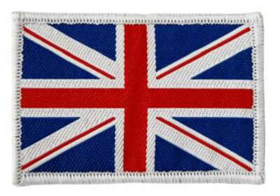 UNION JACK GREAT BRITAIN FLAG Stoffaufnäher, woven patch 9 x 6,5 cm