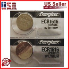 2 Piece Energizer ECR1616 CR 1616 Lithium 3V Battery BR1616 DL1616 Coin Cell NEW