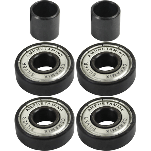 Amphetamine Skateboard Longboard Speed Bearings Set of 4 Pre-Lubricated Ceramic - Picture 2 of 4