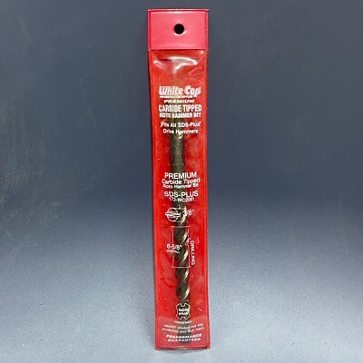 WHITECAP Premium Carbide Tipped Roto Hammer Bit 3/8'' x 6 5/8'' SDS-Plus NEW