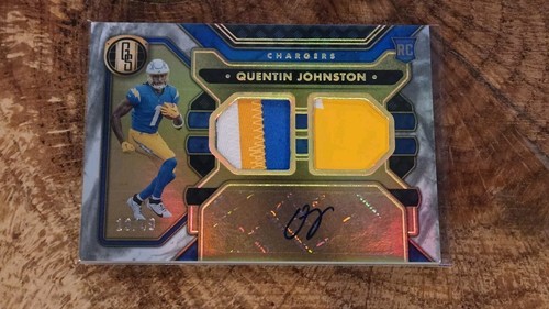 2023 Panini Gold Standard Quentin Johnston Rookie Auto Double Patch RPA #'d /49