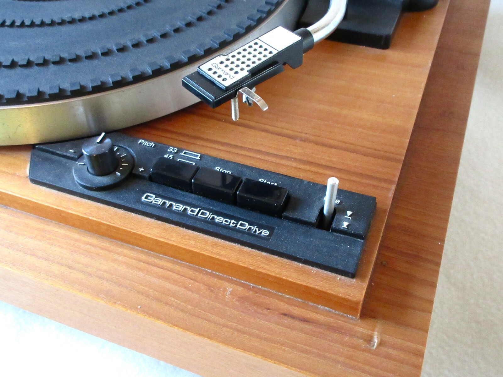 GARRARD DD75 direct drive turntable record player vintage wood british