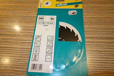 HM circular saw blade for hand circular saw Wolfcraft 140 / 16 / Z = 18