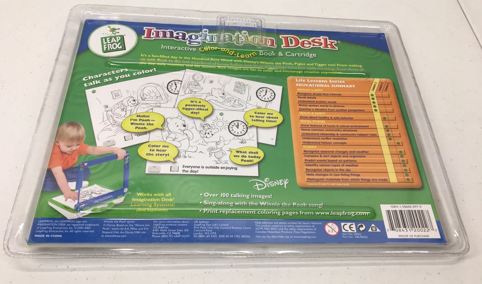 Leap Frog Imagination Desk Disney A Day With Pooh Life Lesson 1 Winnie New - Image 3 of 4