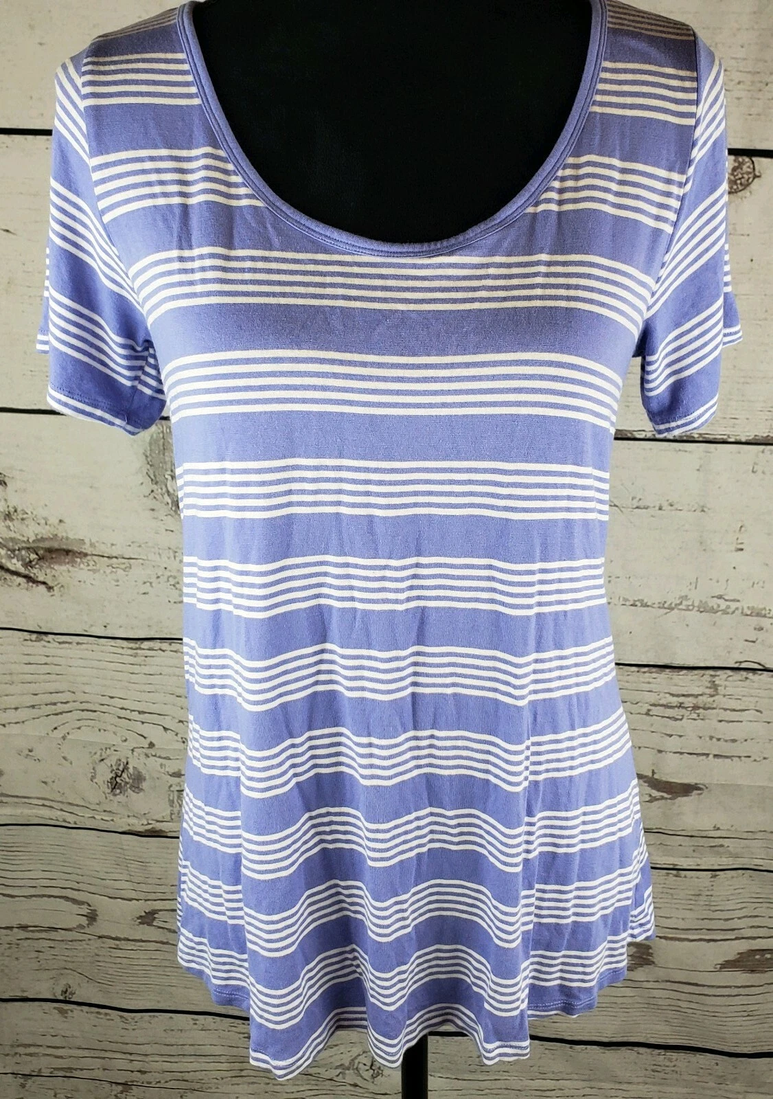 lularoe tunic short sleeve striped tee shirt