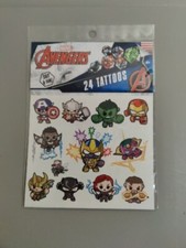 Marvel Tattoos Avengers Kids Super Heroes Temporary Wash Off 24 Pack Iron Man