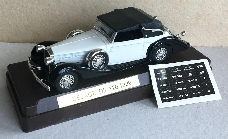 Solido Age d'Or Delage D8 120 1939 1/43ème - Photo 4/4