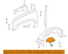GM OEM Front Fender-Liner Inner Splash Shield Panel Cover 15569497