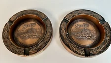 Vintage 5" Ashtray Set Of 2 Winston Cigarette Perfect Aged Tobaccos Copper Color