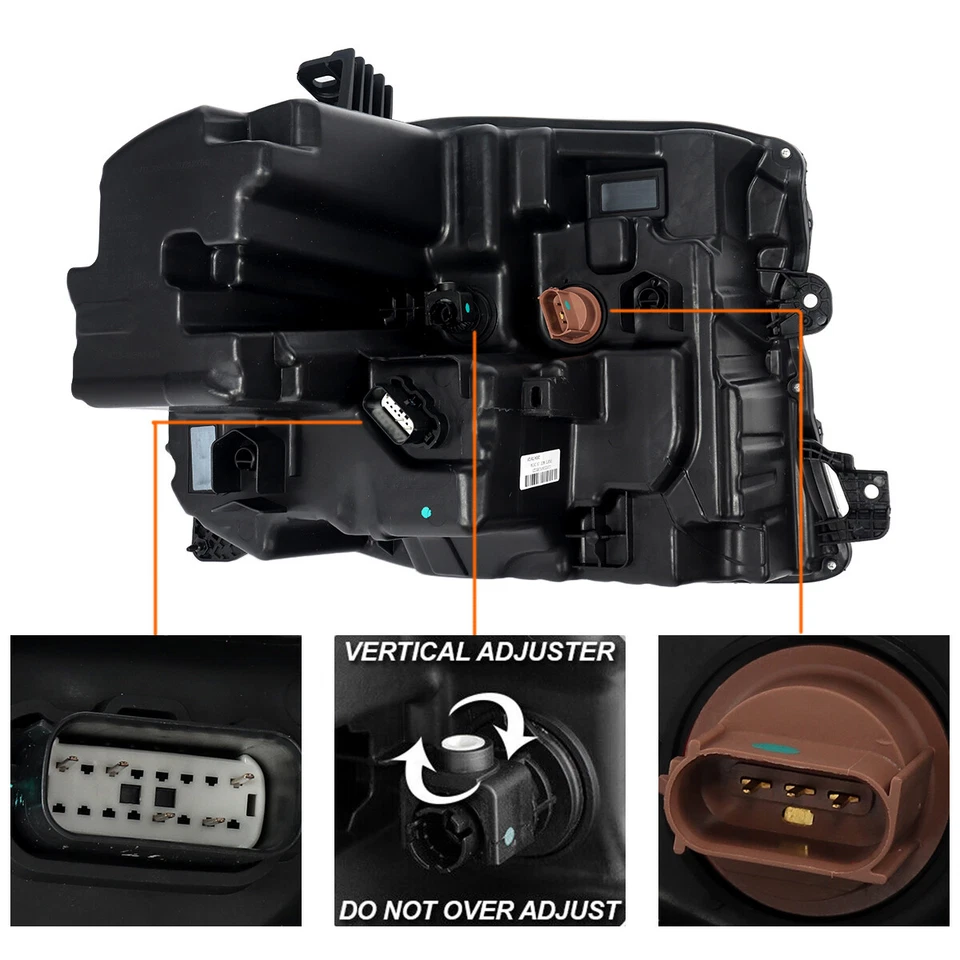 For 2022-2024 Ford Maverick Black w/ LED DRL Headlights Headlamps Left + Right Foto 2 de 4