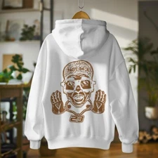 Mens Spike Hoodie Shirt to Complement J5 Archaeo Brown Streetwear Hip Hop