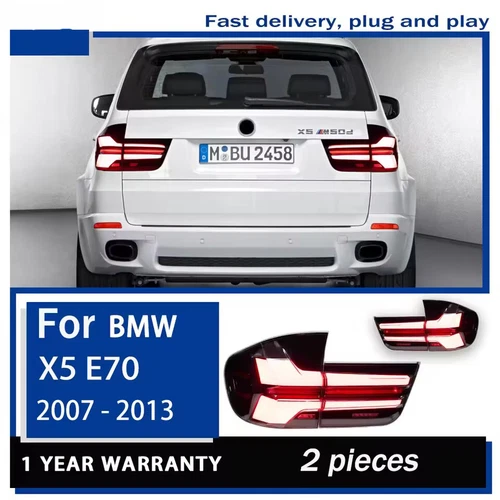 Pair Tail light 2007-2013 For BMW X5 E70 LED Tail Lights Rear Turn Signal Lamps - Picture 2 of 20