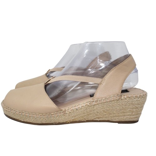 Steven By Steve Madden Womens 9 B Izzi Espadrille Wedge Beige Leather Sandals - Picture 5 of 15