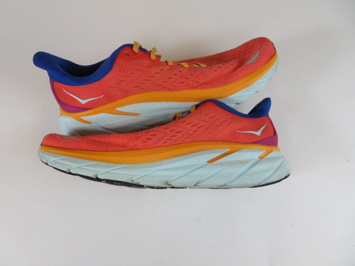Hoka One One Mens Clifton 8 1119393 FBOR Orange Running Shoes Sneakers Sz 11 D Hoka Clifton 8 Mens 8.5 Running Shoes Blanc | Mercari main image 2