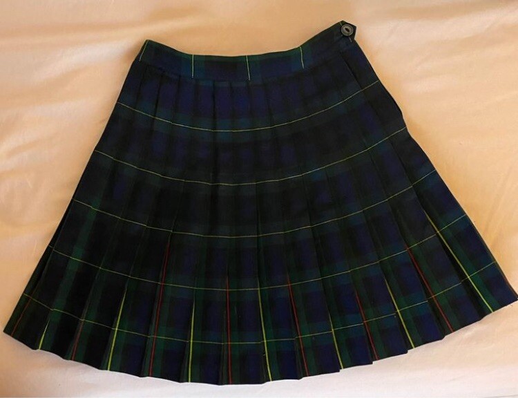 Flynn O’hara Blue Plaid Skirt Kilt, School Uniform, 14x