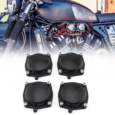 4x Carburetor Carb Diaphragm Top Cap Cover For YAMAHA V-max1200 1994-2007 Black