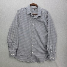 Banana Republic shirt mens large Non-Iron Slim Fit Blue Check long sleeve