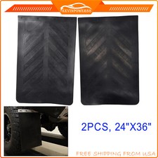 Pair 24 X 36 Black 15 In. Thick Rubber Mud Flaps For Semi Truck Trailer Pair 24 X 36 Black 15 In. Thick Rubber Mud Flaps For Semi Truck Trailer
