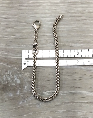 Trollbeads Sterling Silver Foxtail Woven Charm Bracelet With