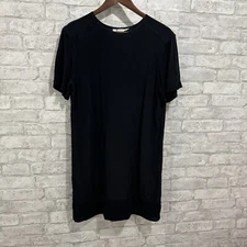 T by Alexander Wang 100% silk dress Black Shift Sheath Size Small