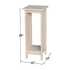 Narrow Small Plant Stand For Indoor Slim Shelf Tall Corner Accent End Table Wood