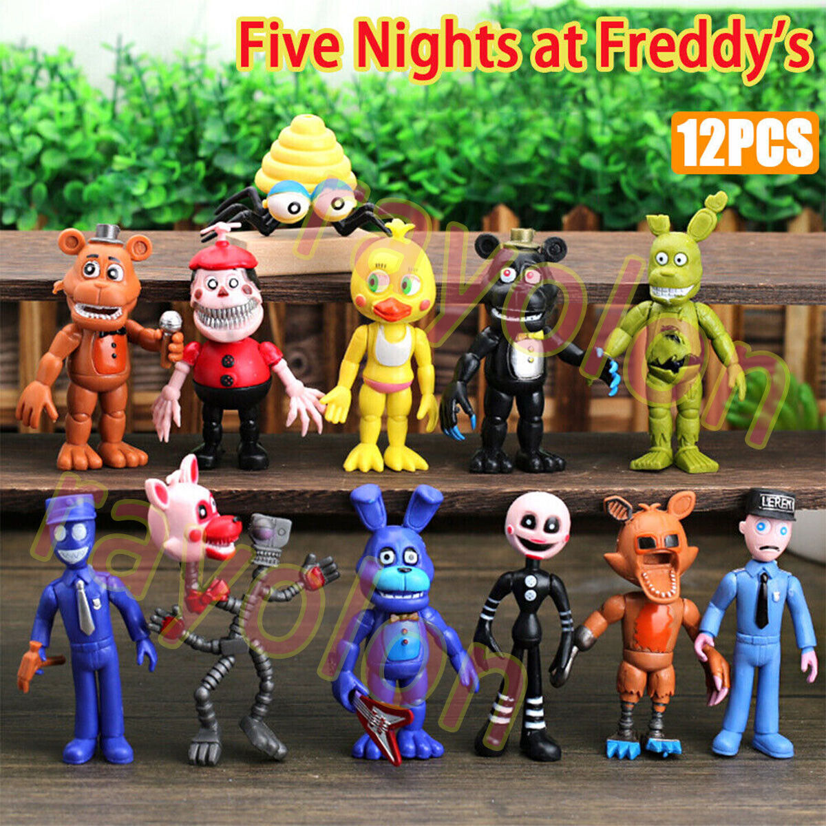 5PCS A Set Fnaf Five Nights at Freddy´s 5.5 Action Figures With Light Toys  Gift 