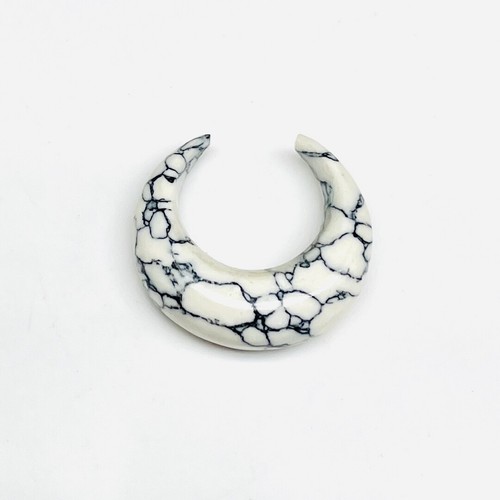 Howlite Crystal Septum Pincher 12g to 1/2" Customizable Size - Picture 2 of 6