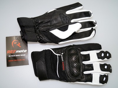 Motorrad Handschuh RevMoto 40061 Sporthandschuh kurz Leder Textil Gr:3XL