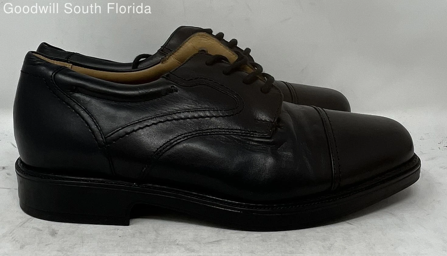 Scarpe eleganti Oxford basse stringate Clarks da uomo in pelle nera taglia 7